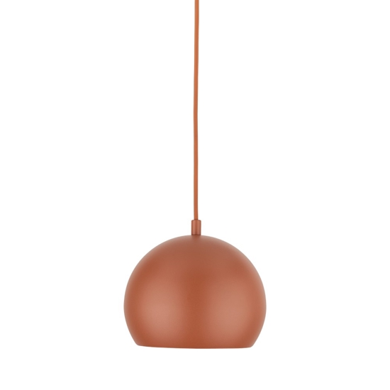Lampada a sospensione per tavolo da cucina a cupola rosso mattone